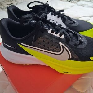 Nike Sonic Fly Black and Bright Yellow Shoes